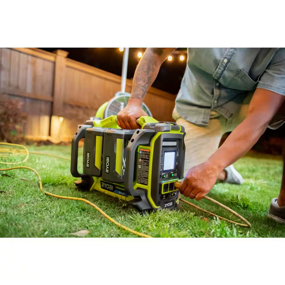 40V 1800-Watt Portable Battery Power Station Inverter Generator and 4-Port Charger with (4) 6.0 Ah Batteries
