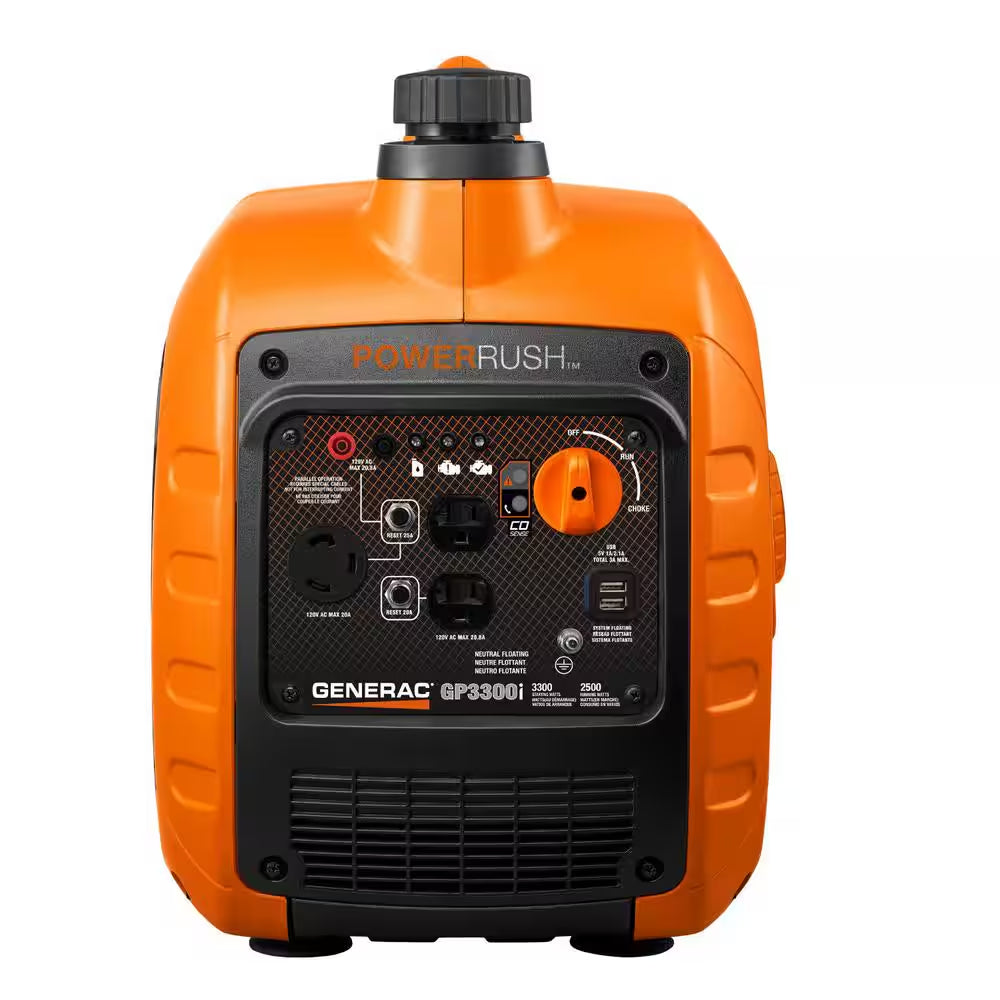 3300 / 2500-Watt Gas Powered Recoil Start Inverter Generator with Cosense - Gp3300I