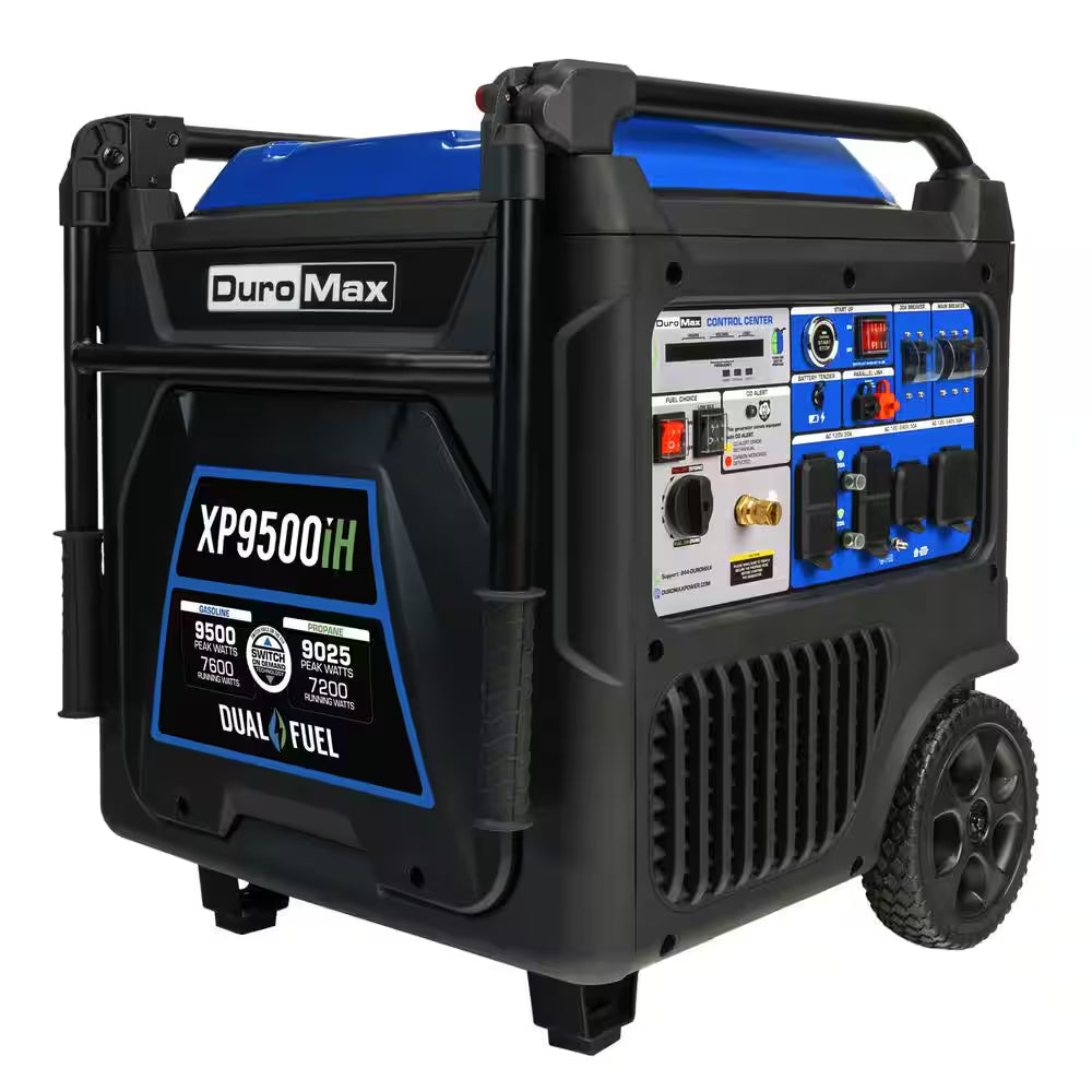 9,500-Watt Dual Fuel Portable Digital Inverter Generator