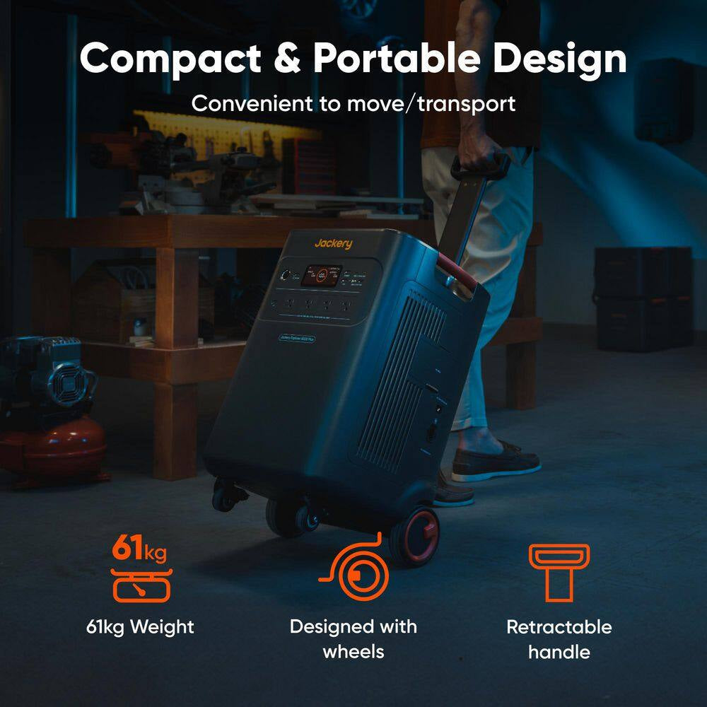 7200-Watt/14400-Watt Peak Solar Generator 5K plus Push Button Start W/ 2-Pieces 500X Solar Panels for Whole-Home Backup