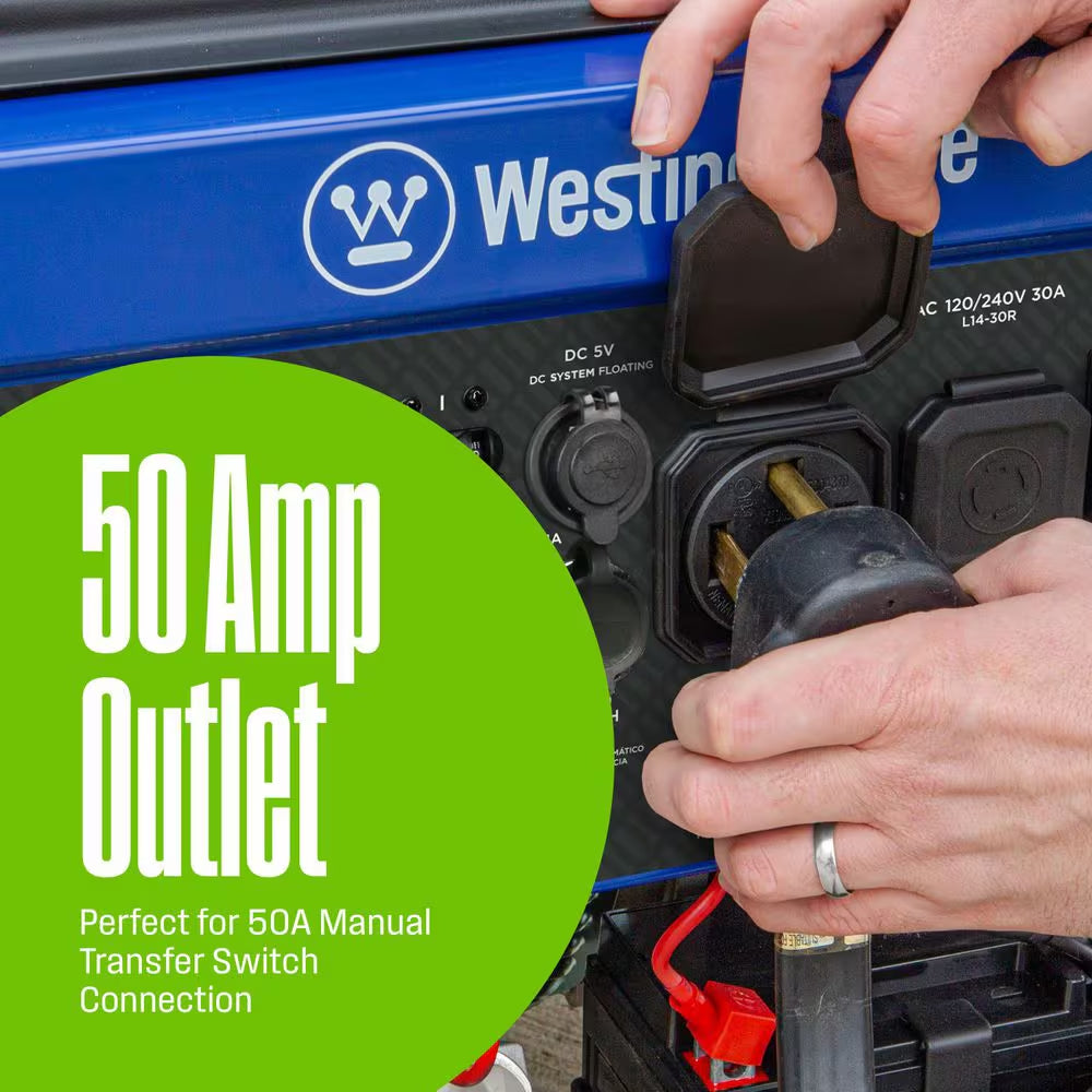 14,500-Watt/11,500-Watt Remote Start Dual Fuel Gas and Propane Portable Generator with Transfer Switch Outlet, CO Sensor