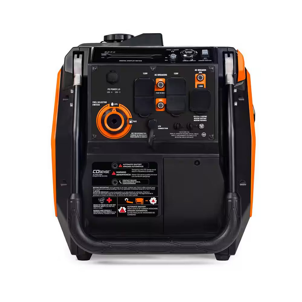 5200/3900-Watt Dual Fuel Inverter Generator, Fully Enclosed Case and Easy-To-Use Electric Start with Battery Included