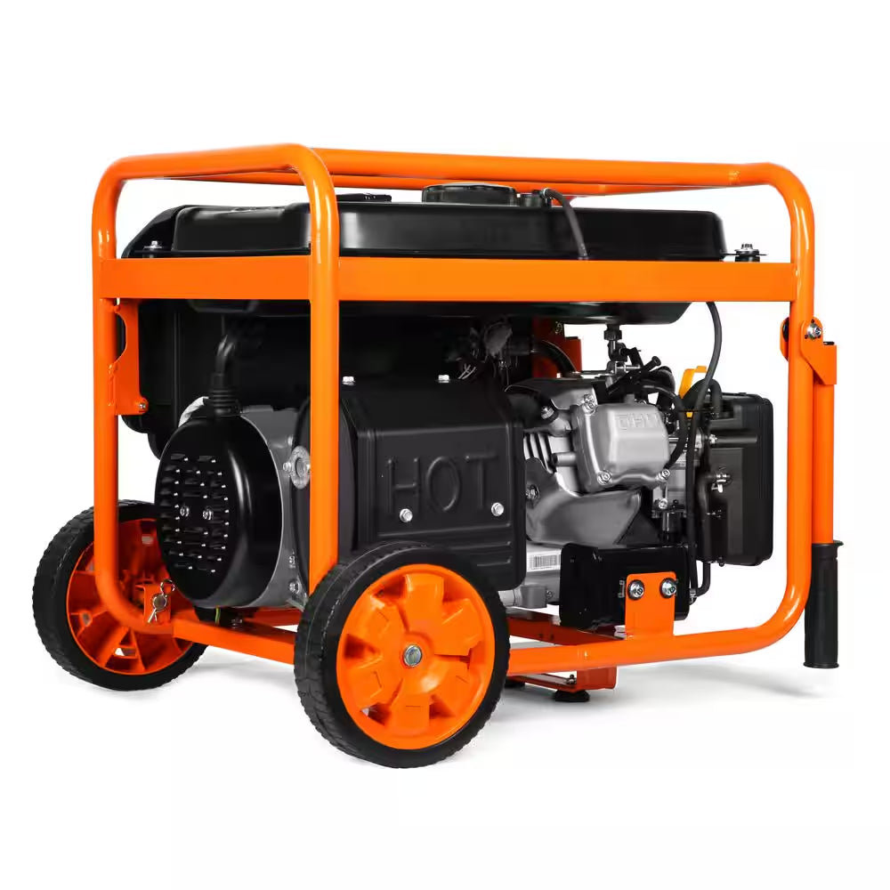 6250/5000-Watt 120-Volt/240-Volt Dual Fuel Electric Start Portable Generator with Wheel Kit and CO Watchdog