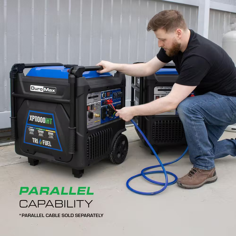 11,000 Watt Remote Start Portable Tri Fuel Home Backup Inverter Generator W/Co Alert