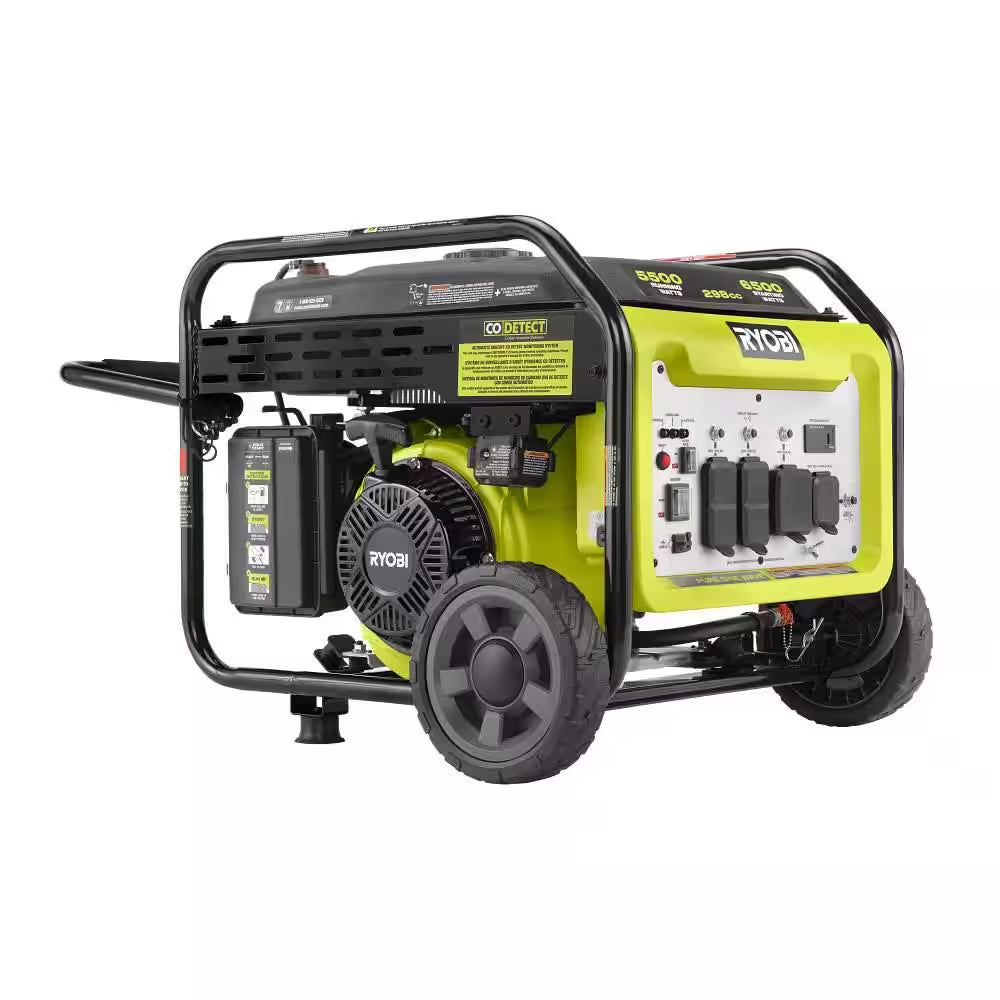 6500-Watt Gasoline Powered Inverter Generator with CO Shutdown & Idle down Technology