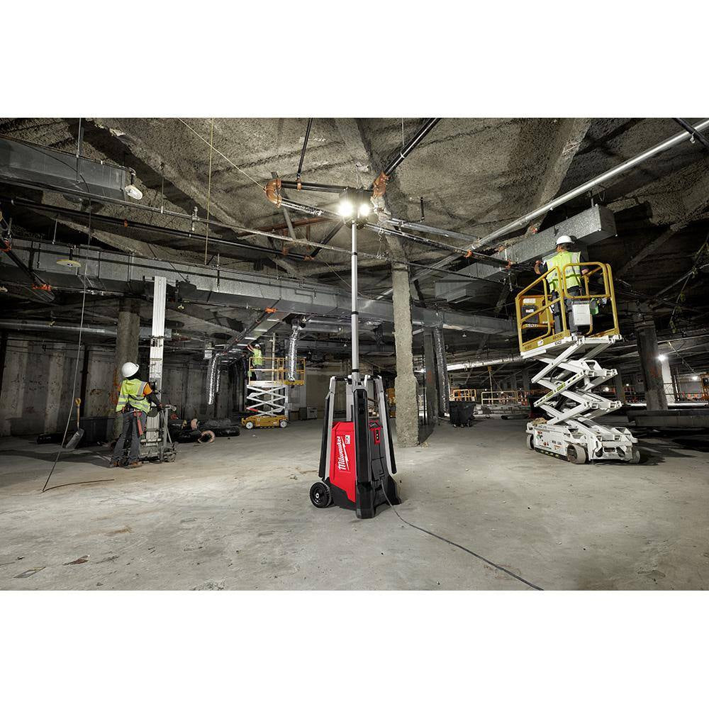 MX FUEL 3600-Watt/1800-Watt Push Start Battery Powered Generator & Rocket Stand Light with 3 XC Batteries and Charger