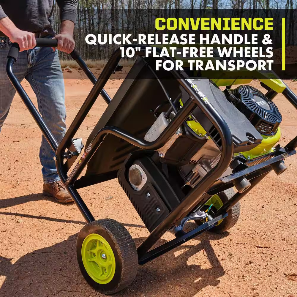 9500-Watt Recoil Start Gasoline Powered Portable Generator with CO Detect Shutdown Sensor