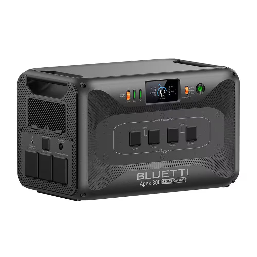 3840W 5120Wh Lifepo4 Push Button Start Expansion Battery Generator with CA90 Cable for Apex 300